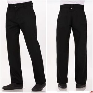 ChefWorks NWT Essential Pro Chef Pants Black Size 36 PS005-BLK-36